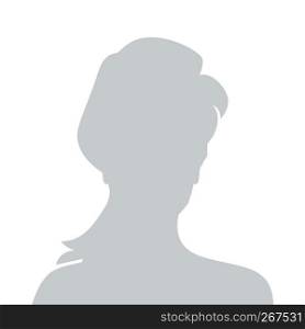 Person gray photo placeholder woman silhouette on white background