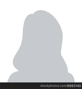Person gray photo placeholder woman silhouette on white background