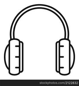 Person headset icon outline vector. Gamer headphone. Service center. Person headset icon outline vector. Gamer headphone