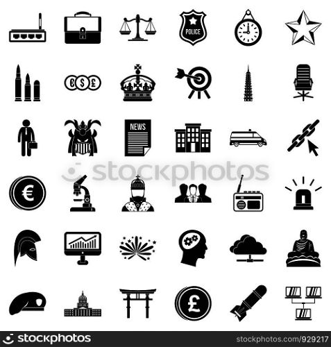 Person icons set. Simple style of 36 person vector icons for web isolated on white background. Person icons set, simple style