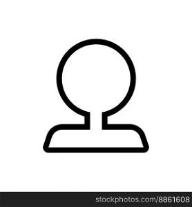 Person line icon isolated on white background. Black flat thin icon on modern outline style. Linear symbol and editable stroke. Simple and pixel perfect stroke vector illustration.