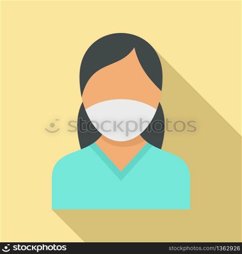 Person nurse icon. Flat illustration of person nurse vector icon for web design. Person nurse icon, flat style