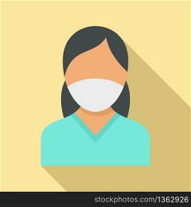 Person nurse icon. Flat illustration of person nurse vector icon for web design. Person nurse icon, flat style
