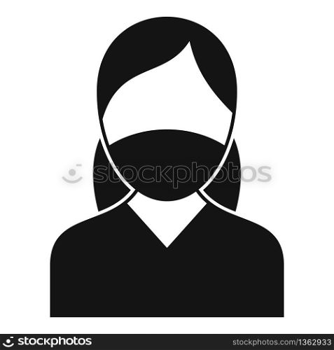 Person nurse icon. Simple illustration of person nurse vector icon for web design isolated on white background. Person nurse icon, simple style