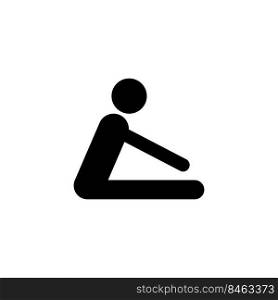 person sitting icon illustration design