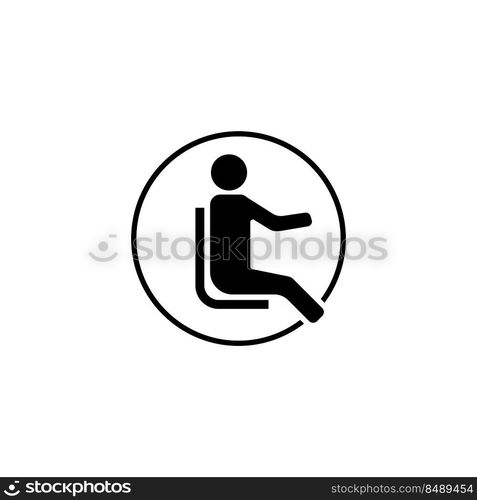 person sitting icon.vector illustration symbol design