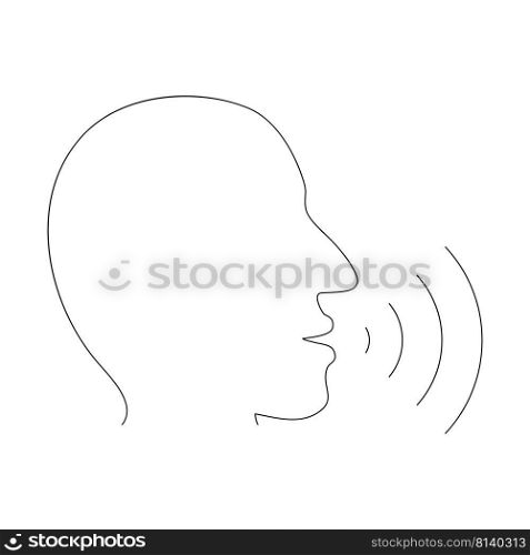 Person talking icon, vector illustration logo design.