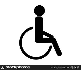 Person with handicap on white
