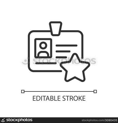Personal bonus pixel perfect linear icon. Honor employee outstanding contribution. Individual reward. Thin line illustration. Contour symbol. Vector outline drawing. Editable stroke. Arial font used. Personal bonus pixel perfect linear icon