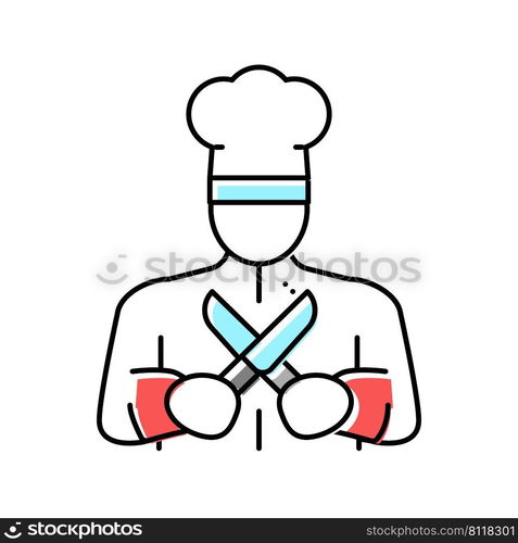 personal chef color icon vector. personal chef sign. isolated symbol illustration. personal chef color icon vector illustration