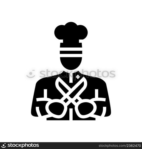 personal chef glyph icon vector. personal chef sign. isolated contour symbol black illustration. personal chef glyph icon vector illustration