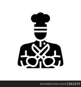 personal chef glyph icon vector. personal chef sign. isolated contour symbol black illustration. personal chef glyph icon vector illustration