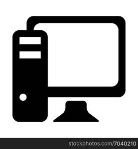 personal computer, icon on isolated background