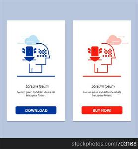 Personal Data Protection, Personal, Protection, Security Blue and Red Download and Buy Now web Widget Card Template