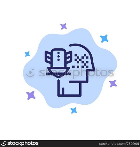 Personal Data Protection, Personal, Protection, Security Blue Icon on Abstract Cloud Background