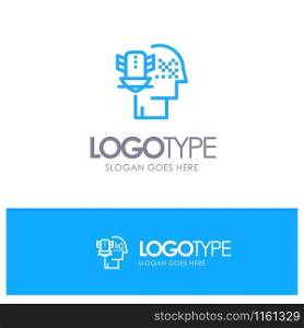 Personal Data Protection, Personal, Protection, Security Blue outLine Logo with place for tagline