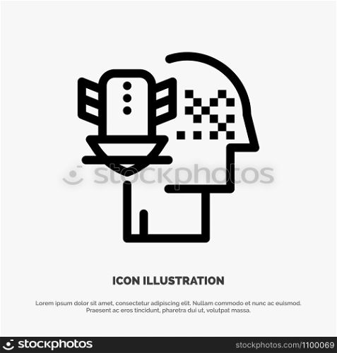Personal Data Protection, Personal, Protection, Security Line Icon Vector