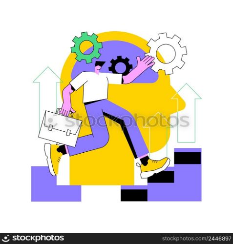 Personal development abstract concept vector illustration. Develop talents potential, personal career growth, human capital, can do it, social abilities, self improvement, coach abstract metaphor.. Personal development abstract concept vector illustration.
