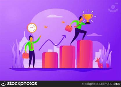 Personal development and goals achievement. Career growth. Self-management, self regulation learning, self-organization course concept. Vector isolated concept creative illustration. Self management concept vector illustration