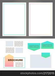 Personal development blank brochure design elements set. Printable poster with customized copyspace. Kit with shapes and frames for leaflet decoration. Arial Black, Regular fonts used. Personal development blank brochure design elements set