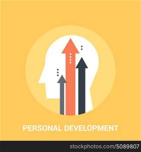 personal development icon concept. Abstract vector illustration of personal development icon concept