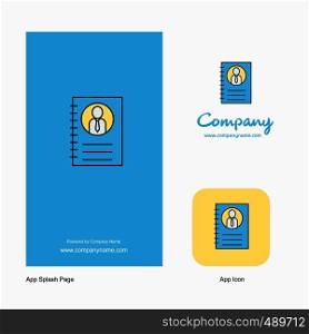Personal diary Company Logo App Icon and Splash Page Design. Creative Business App Design Elements