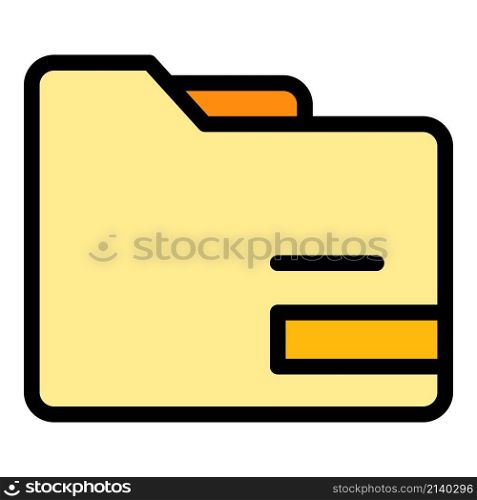 Personal folder interface icon. Outline Personal folder interface vector icon color flat isolated. Personal folder interface icon color outline vector