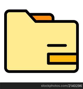 Personal folder interface icon. Outline Personal folder interface vector icon color flat isolated. Personal folder interface icon color outline vector