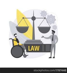 Personal injury lawyer abstract concept vector illustration. Legal services, physical or psychological injury, criminal prosecutor, legal documents, lawsuit argument, evidence abstract metaphor.. Personal injury lawyer abstract concept vector illustration.