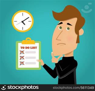 Personal list to do undone items work planner concept with check boxes abstract vector illustration