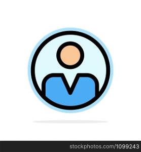 Personal, Personalization, Profile, User Abstract Circle Background Flat color Icon
