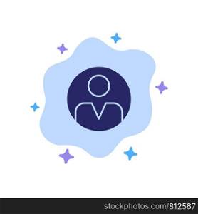 Personal, Personalization, Profile, User Blue Icon on Abstract Cloud Background