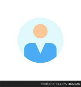 Personal, Personalization, Profile, User Flat Color Icon. Vector icon banner Template