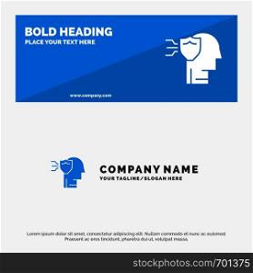 Personal, Protection, Security, Shield SOlid Icon Website Banner and Business Logo Template