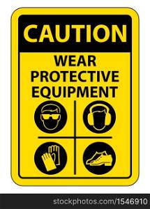 Personal Protective Equipment (PPE) Isolate On White Background,Vector Illustration EPS.10