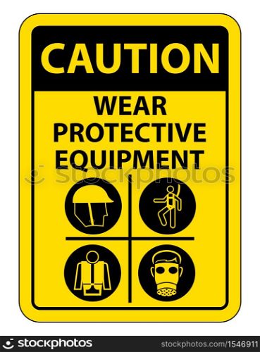 Personal Protective Equipment (PPE) Isolate On White Background,Vector Illustration EPS.10