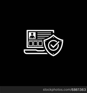 Personal Security Icon. Flat Design.. Personal Security Icon. Flat Design. Business Concept. Isolated Illustration.