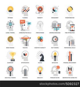 Personal Skills Icons. Modern flat vector illustration of personal skills icon design concept. Icon for mobile and web graphics. Flat symbol, logo creative concept. Simple and clean flat pictogram