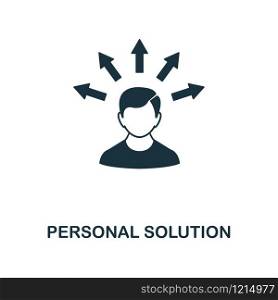 Personal Solution creative icon. Simple element illustration. Personal Solution concept symbol design from project management collection. Can be used for mobile and web design, apps, software, print.. Personal Solution icon. Monochrome style icon design from project management icon collection. UI. Illustration of personal solution icon. Ready to use in web design, apps, software, print.