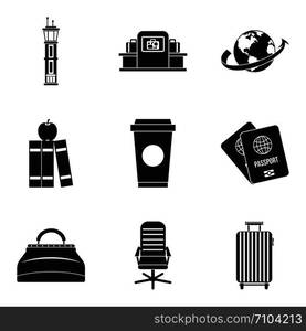 Personal things icons set. Simple set of 9 personal things vector icons for web isolated on white background. Personal things icons set, simple style