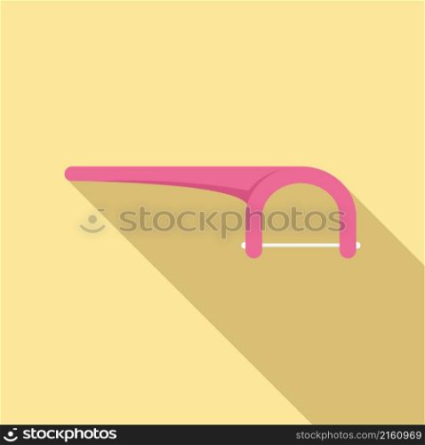 Personal toothpick icon flat vector. Tooth pick. Small dental. Personal toothpick icon flat vector. Tooth pick