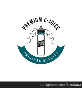 personal vaporizer e-cigarette e-juice liquid label badge. personal vaporizer e-cigarette e-juice liquid label badge vector art