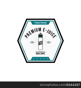 personal vaporizer e-cigarette e-juice liquid label badge. personal vaporizer e-cigarette e-juice liquid label badge vector art