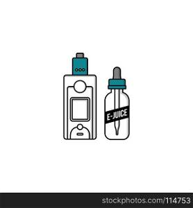 personal vaporizer e-cigarette e-juice liquid. personal vaporizer e-cigarette e-juice liquid vector art