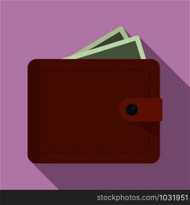Personal wallet icon. Flat illustration of personal wallet vector icon for web design. Personal wallet icon, flat style