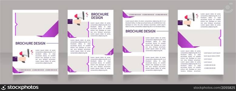 Personnel selection process blank brochure layout design. Vertical poster template set with empty copy space for text. Premade corporate reports collection. Editable flyer 4 paper pages. Personnel selection process blank brochure layout design