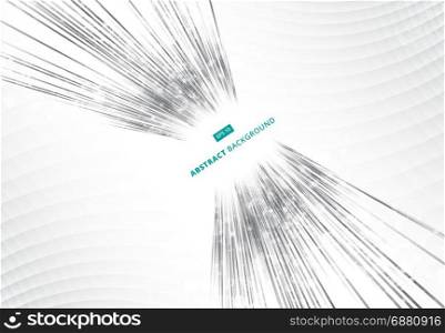 Perspective Abstract bright black and gray lights and lines background with sparkle and flare. Vector illustration