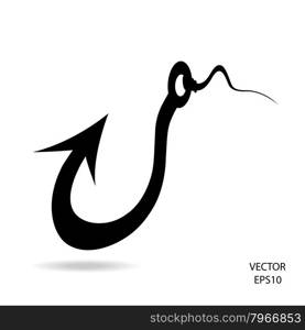 perspective fishing hook icon,vector illustration