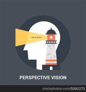 perspective vision icon concept. Abstract vector illustration of perspective vision icon concept