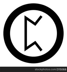 Perth rune pertho pear hidden game symbol icon black color vector in circle round illustration flat style simple image. Perth rune pertho pear hidden game symbol icon black color vector in circle round illustration flat style image
